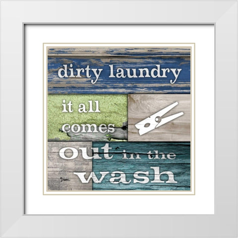 Dirty Laundry White Modern Wood Framed Art Print with Double Matting by Stimson, Diane