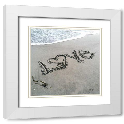 Coastal Love White Modern Wood Framed Art Print with Double Matting by Stimson, Diane