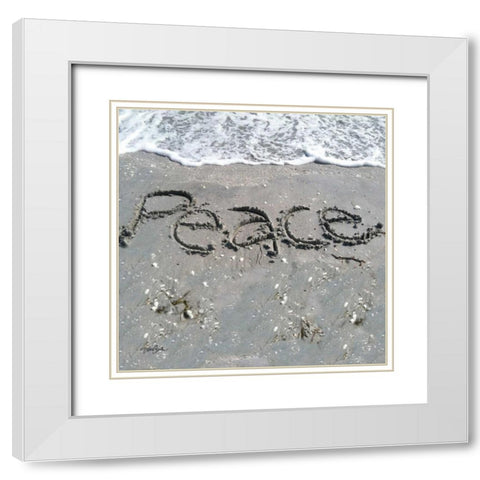 Coastal Peace White Modern Wood Framed Art Print with Double Matting by Stimson, Diane