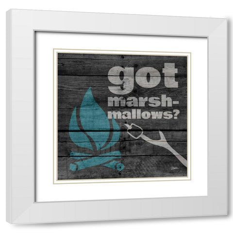 Got Marshmallows White Modern Wood Framed Art Print with Double Matting by Stimson, Diane