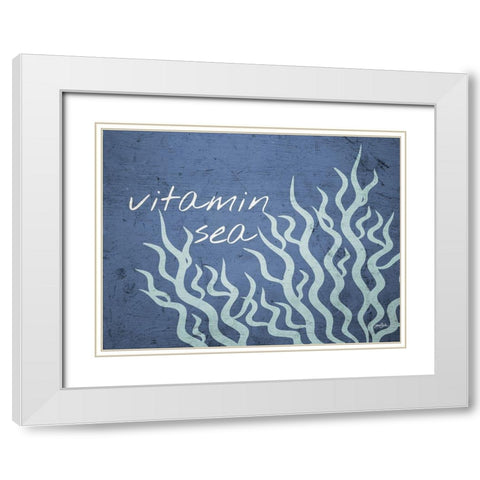 Vitamin Sea White Modern Wood Framed Art Print with Double Matting by Stimson, Diane
