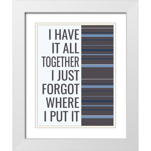 All Together White Modern Wood Framed Art Print with Double Matting by Stimson, Diane