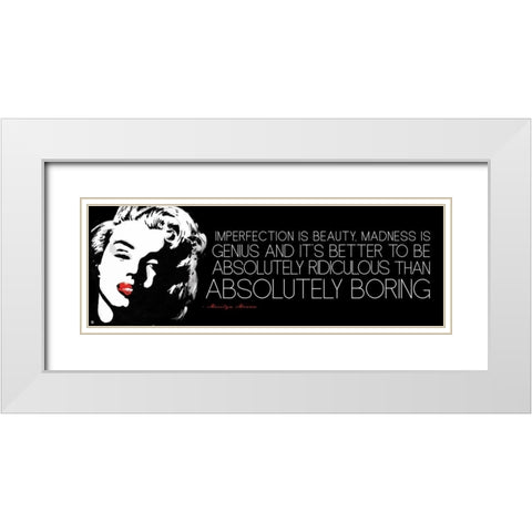 Monroe B White Modern Wood Framed Art Print with Double Matting by Rodriquez Jr, Enrique