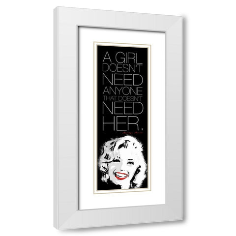 Need Her White Modern Wood Framed Art Print with Double Matting by Rodriquez Jr, Enrique