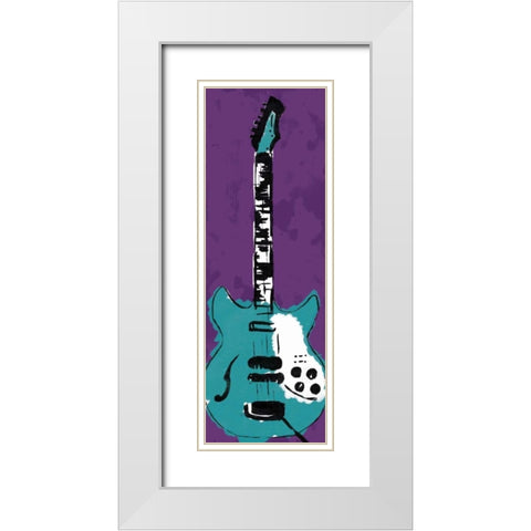 Electric Guitar B2 White Modern Wood Framed Art Print with Double Matting by Rodriquez Jr, Enrique