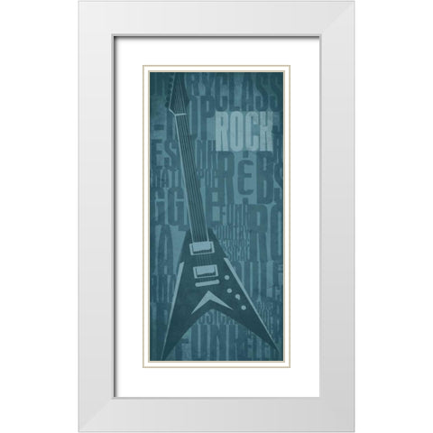 Rock White Modern Wood Framed Art Print with Double Matting by Rodriquez Jr, Enrique