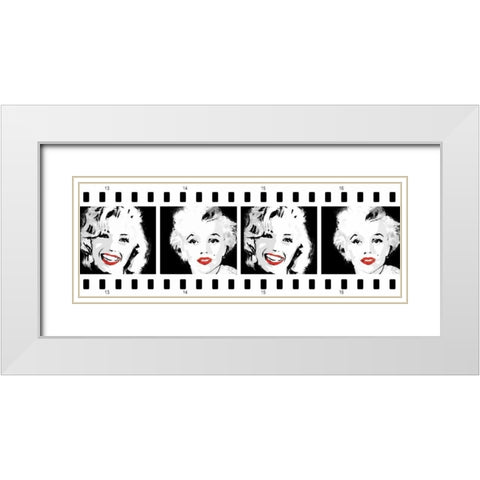 Monroe Strip 2 White Modern Wood Framed Art Print with Double Matting by Rodriquez Jr, Enrique