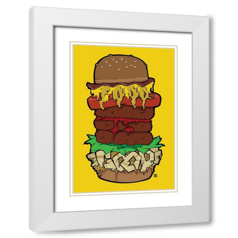 Food Is Good White Modern Wood Framed Art Print with Double Matting by Rodriquez Jr, Enrique