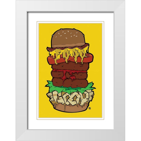 Food Is Good White Modern Wood Framed Art Print with Double Matting by Rodriquez Jr, Enrique