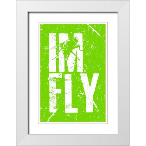 IM FLY 3 White Modern Wood Framed Art Print with Double Matting by Rodriquez Jr, Enrique