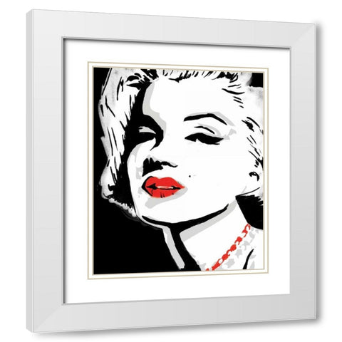 Monroe 6 White Modern Wood Framed Art Print with Double Matting by Rodriquez Jr, Enrique