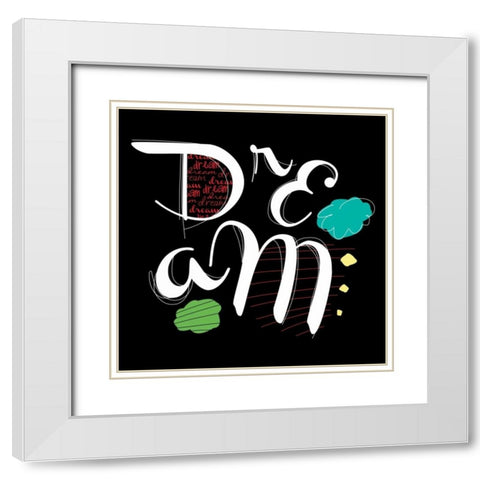 Dream White Modern Wood Framed Art Print with Double Matting by Rodriquez Jr, Enrique