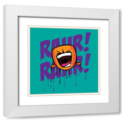 Rahr 7F White Modern Wood Framed Art Print with Double Matting by Rodriquez Jr, Enrique