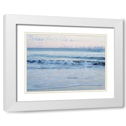 Shore Feelings 1 White Modern Wood Framed Art Print with Double Matting by Urquhart, Elizabeth