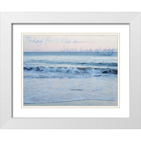Shore Feelings 1 White Modern Wood Framed Art Print with Double Matting by Urquhart, Elizabeth