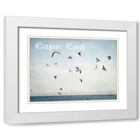 Cape Flight White Modern Wood Framed Art Print with Double Matting by Urquhart, Elizabeth