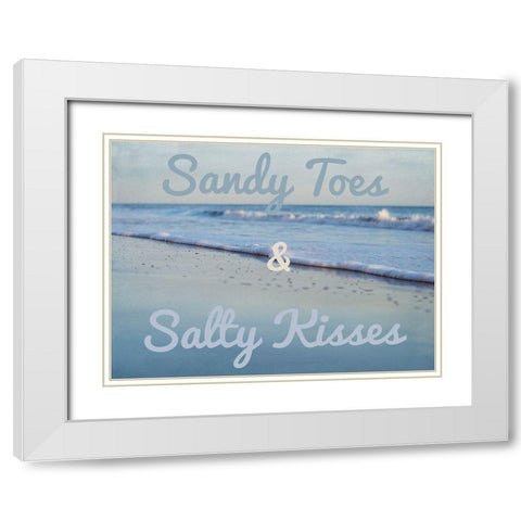 Sandy Toes 2 White Modern Wood Framed Art Print with Double Matting by Urquhart, Elizabeth