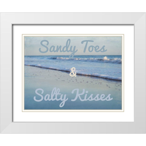 Sandy Toes 2 White Modern Wood Framed Art Print with Double Matting by Urquhart, Elizabeth