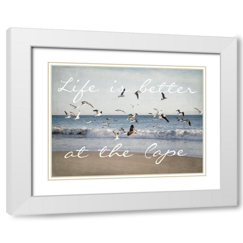 Cape Life White Modern Wood Framed Art Print with Double Matting by Urquhart, Elizabeth