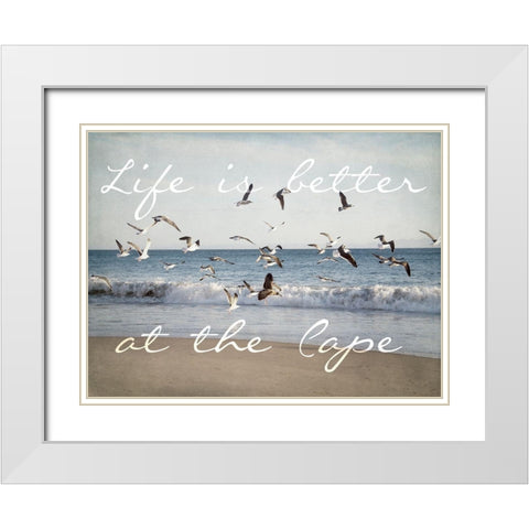 Cape Life White Modern Wood Framed Art Print with Double Matting by Urquhart, Elizabeth