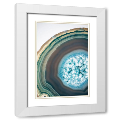 Geode Close Up 1 White Modern Wood Framed Art Print with Double Matting by Urquhart, Elizabeth