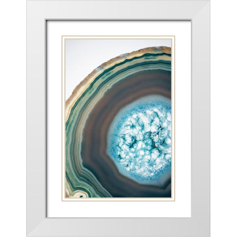Geode Close Up 1 White Modern Wood Framed Art Print with Double Matting by Urquhart, Elizabeth