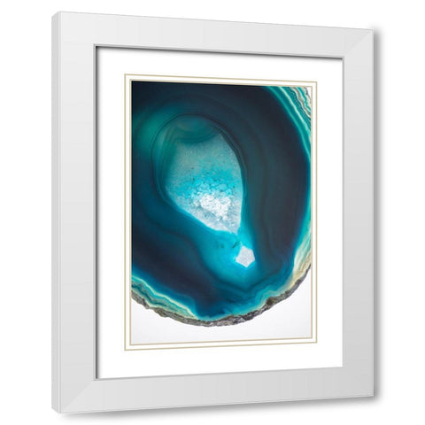 Geode Close Up 2 White Modern Wood Framed Art Print with Double Matting by Urquhart, Elizabeth