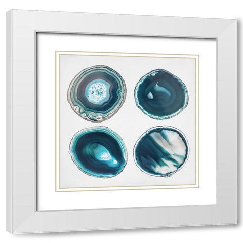 Geode Collection 4 White Modern Wood Framed Art Print with Double Matting by Urquhart, Elizabeth