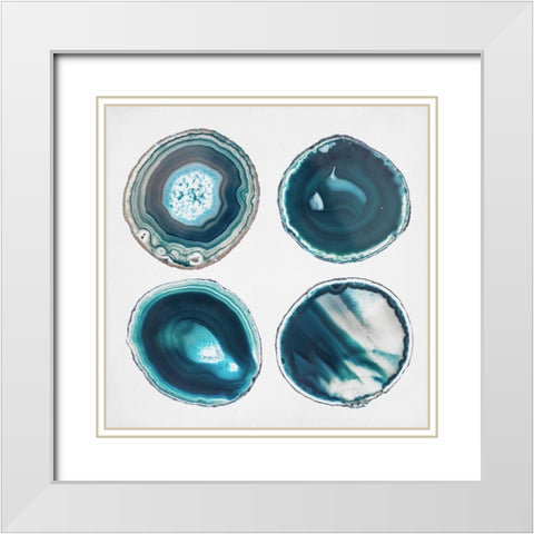 Geode Collection 4 White Modern Wood Framed Art Print with Double Matting by Urquhart, Elizabeth
