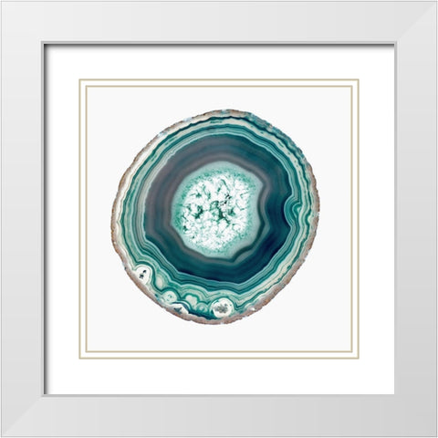 Geode 1 White Modern Wood Framed Art Print with Double Matting by Urquhart, Elizabeth