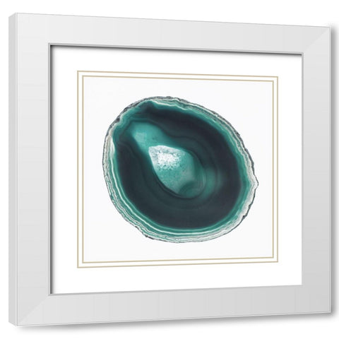 Geode 2 White Modern Wood Framed Art Print with Double Matting by Urquhart, Elizabeth