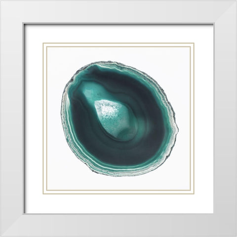 Geode 2 White Modern Wood Framed Art Print with Double Matting by Urquhart, Elizabeth