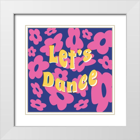 Lets Dance White Modern Wood Framed Art Print with Double Matting by Buenfil, Andrea