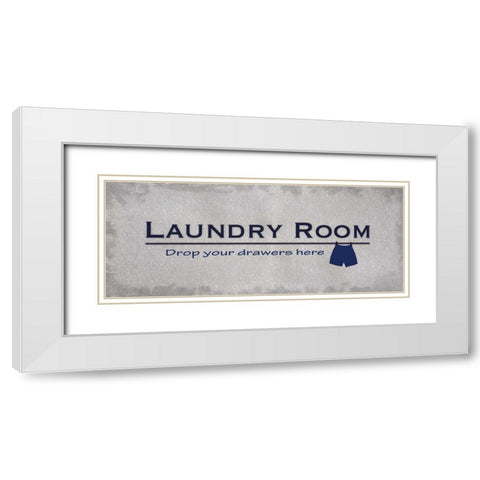 Laundry Room Drawers White Modern Wood Framed Art Print with Double Matting by Gibbons, Lauren