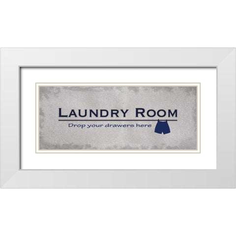 Laundry Room Drawers White Modern Wood Framed Art Print with Double Matting by Gibbons, Lauren