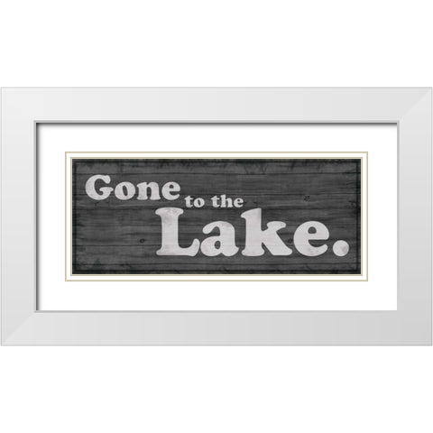 Gone to Lake 1 White Modern Wood Framed Art Print with Double Matting by Gibbons, Lauren