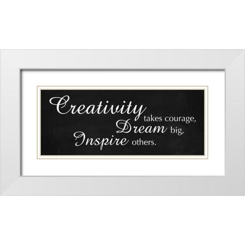 Creativity White Modern Wood Framed Art Print with Double Matting by Gibbons, Lauren