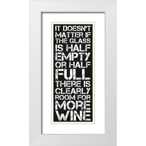 More Wine White Modern Wood Framed Art Print with Double Matting by Gibbons, Lauren