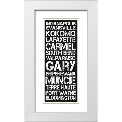 Indiana White Modern Wood Framed Art Print with Double Matting by Gibbons, Lauren