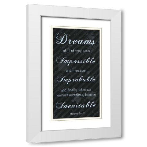 Blue Gandhi White Modern Wood Framed Art Print with Double Matting by Gibbons, Lauren