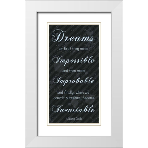 Blue Gandhi White Modern Wood Framed Art Print with Double Matting by Gibbons, Lauren