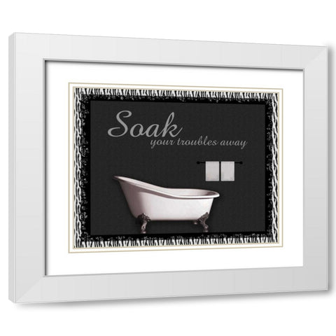 Bath Tub Zebra White Modern Wood Framed Art Print with Double Matting by Gibbons, Lauren