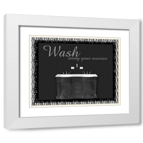 Sink Zebra White Modern Wood Framed Art Print with Double Matting by Gibbons, Lauren