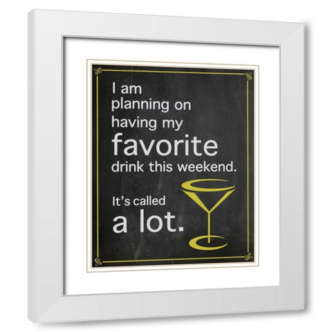 Favorite Drink White Modern Wood Framed Art Print with Double Matting by Gibbons, Lauren
