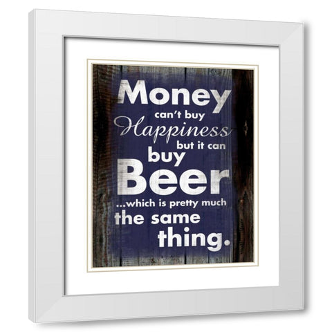 Money Beer B White Modern Wood Framed Art Print with Double Matting by Gibbons, Lauren