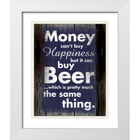 Money Beer B White Modern Wood Framed Art Print with Double Matting by Gibbons, Lauren