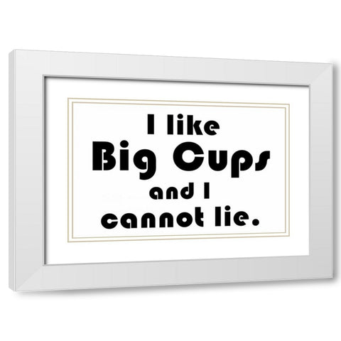 Big Cups White Modern Wood Framed Art Print with Double Matting by Gibbons, Lauren