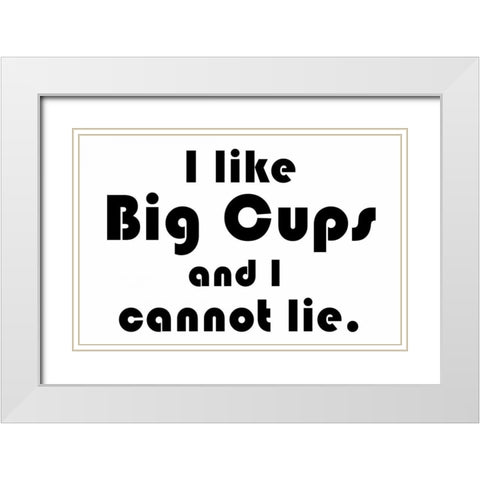 Big Cups White Modern Wood Framed Art Print with Double Matting by Gibbons, Lauren