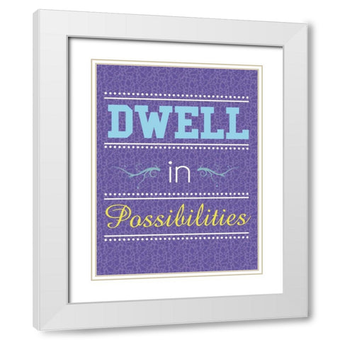 Dwell White Modern Wood Framed Art Print with Double Matting by Gibbons, Lauren