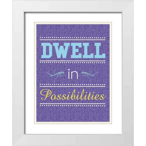 Dwell White Modern Wood Framed Art Print with Double Matting by Gibbons, Lauren